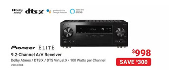 Visions Electronics Pioneer elite 9.2-channel a/v receiver offer