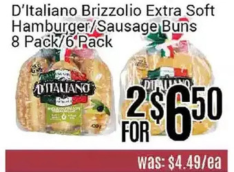 Nations Fresh Foods D'italiano brizzolio extra soft hamburger/sausage buns offer