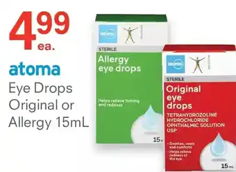 Remedy's RX Atoma eye drops original or allergy offer