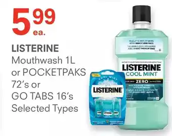 Remedy's RX Listerine mouthwash or pocketpaks or go tabs offer