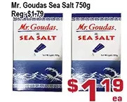 Top Food Supermarket Mr. goudas sea salt offer