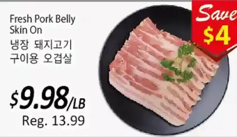 Galleria Supermarket Fresh pork belly skin on offer