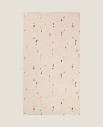 ZARA HOME Velour seahorse beach towel offer