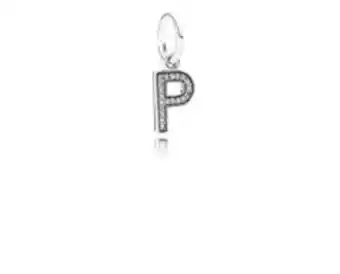 Pandora Letter p, clear cz offer