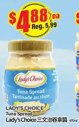 Btrust Supermarket Lady's choice tuna spread offer