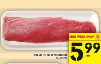 Food Basics Fresh Pork Tenderloin offer