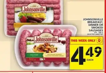 Food Basics Johnsonville Breakfast offer
