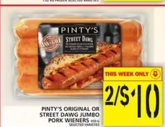 Food Basics Pinty's Original Or Street Dawg Jumbo offer