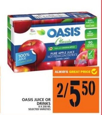 Food Basics Oasis Juice Or Drinks offer