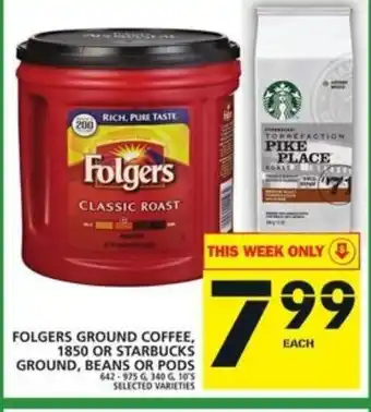 Food Basics Folgers Ground Coffee 1850 Or Starbucks offer