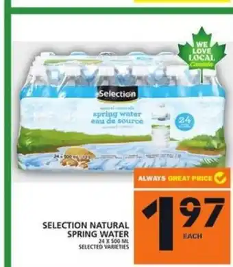 Food Basics Selection Natural Spring Water offer