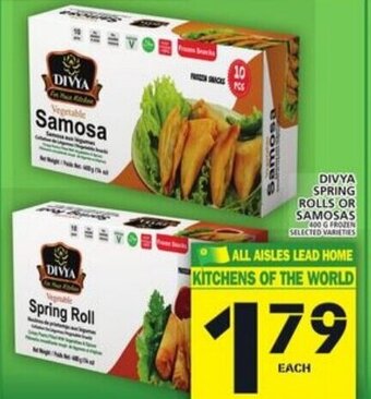 Food Basics Divya Spring Rolls Or Samosas offer