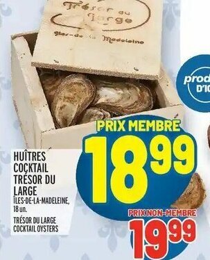 Metro Huîtres Cocktail Trésor Du Large offer