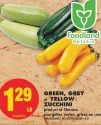 No Frills Green, Grey or Yellow Zucchini offer