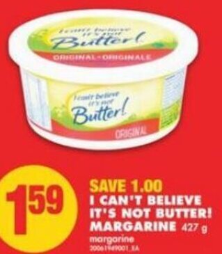 No Frills I Can't Believe It's Not Butter! Margarine 427g offer