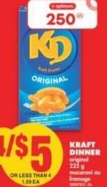 No Frills Kraft Dinner 225g offer