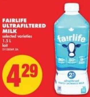 No Frills Fairlife Ultrafiltered Milk 1.5L offer