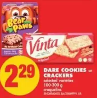 No Frills Dare Cookies or Crackers 100-300g offer