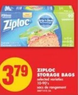 No Frills Ziploc Storage Bags 10-90's offer