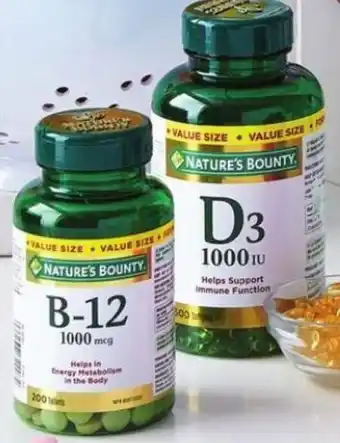 Walmart Nature's Bounty Vitamin B12 or D offer