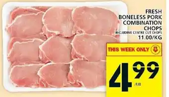 Food Basics Fresh Boneless Pork Combination Chops 11.00kg offer
