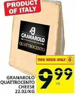 Food Basics Granarolo Quattrocento Cheese 22.02kg offer