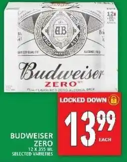 Food Basics Budweiser Zero 12 x 355ml offer