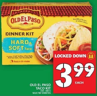 Food Basics Old El Paso Taco Kit 250-400g offer