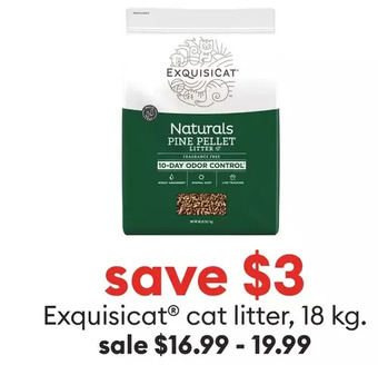 Petsmart Exquisicat® cat litter, 18 kg. offer