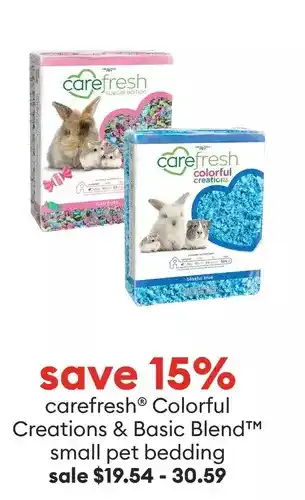 Petsmart Carefresh® colorful creations & basic blend™ small pet bedding offer