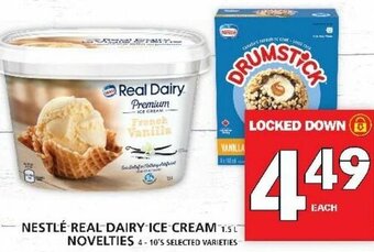 Food Basics Nestlé Real Dairy Ice Cream 1.5L Novelties 4-10's offer