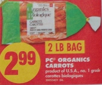 No Frills PC Organics Carrots offer