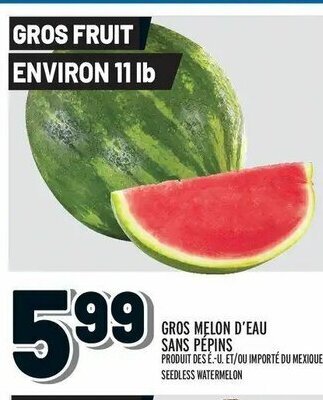 Metro Gros melon d'eau sans pépins offer