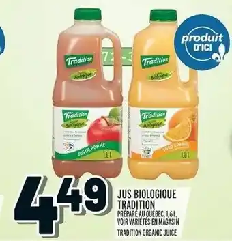 Metro Jus biologique tradition offer