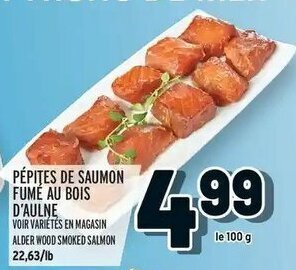 Metro Pépites de saumon fume au bois d'aulne offer