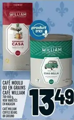 Metro Café moulu ou en grains café william offer
