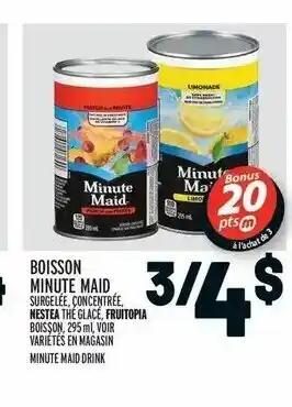 Metro Boisson minute maid offer