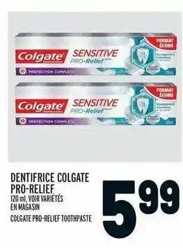Metro Dentifrice colgate pro-relief offer