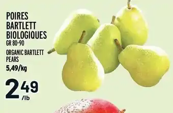Metro Poires bartlett biologiques offer