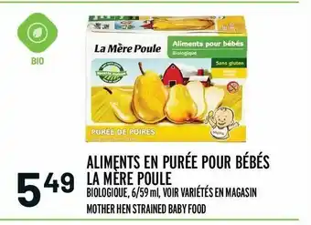 Metro Aliments en purée pour bébés la mère poule offer