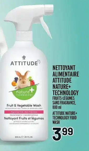 Metro Nettoyant alimentaire attitude nature+ technology offer
