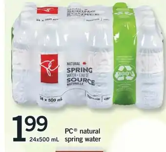 Fortinos Natural spring water offer