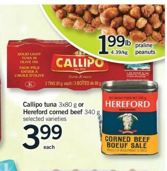 Fortinos Callipo Tuna offer
