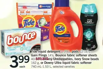 Fortinos Tide Liquid Detergent offer