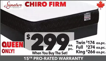 Surplus Furniture Chiro firm twin mattress set offer