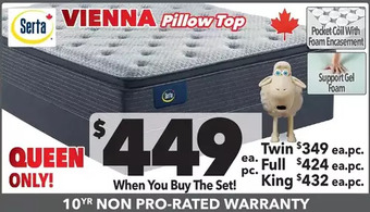 Surplus Furniture Vienna pillow top twin mattress set offer