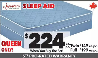 Surplus Furniture Sleep aid twin mattress set offer