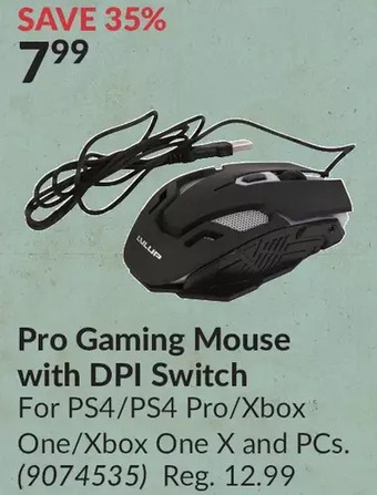 Princess Auto Pro gaming mouse with dpi switch offer