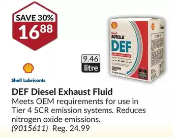 Princess Auto Shell def diesel exhaust fluid offer
