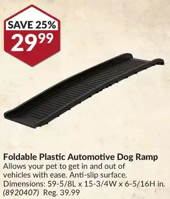 Princess Auto Foldable plastic automotive dog ramp offer